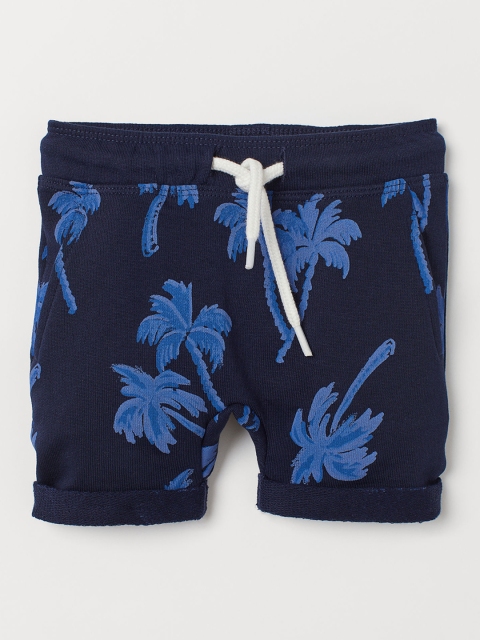 

H&M Boys Blue Printed Sweatshirt Shorts