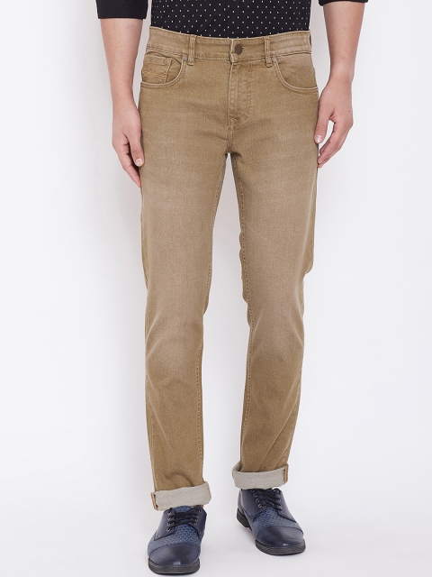 

American Archer Men Khaki Skinny Fit Low-Rise Clean Look Stretchable Jeans