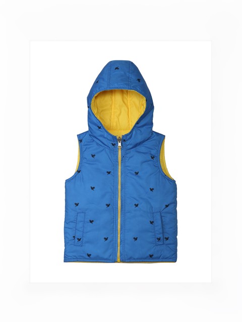

612 league Boys Blue Printed Jacket