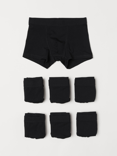

H&M Boys Solid 7-Pack Boxer Shorts 0718731003, Black