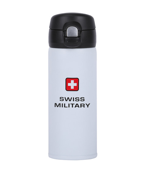 

SWISS MILITARY Unisex White & Black Stainless Steel Water Bottle