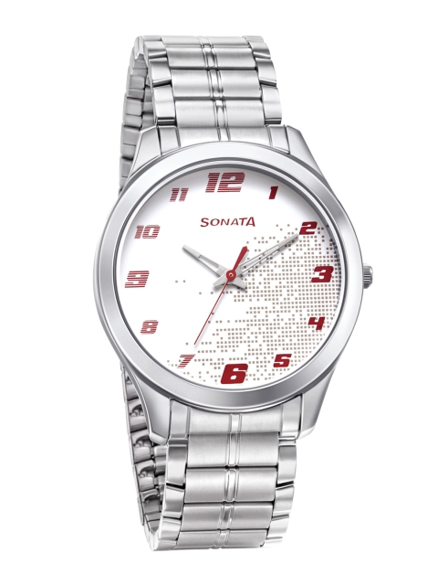 

Sonata RPM Men White Analogue watch 77063SM08