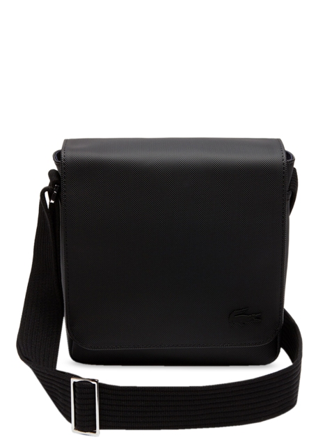 

Lacoste Men Black Solid Classic Petit Piqu Flap Messenger Bag