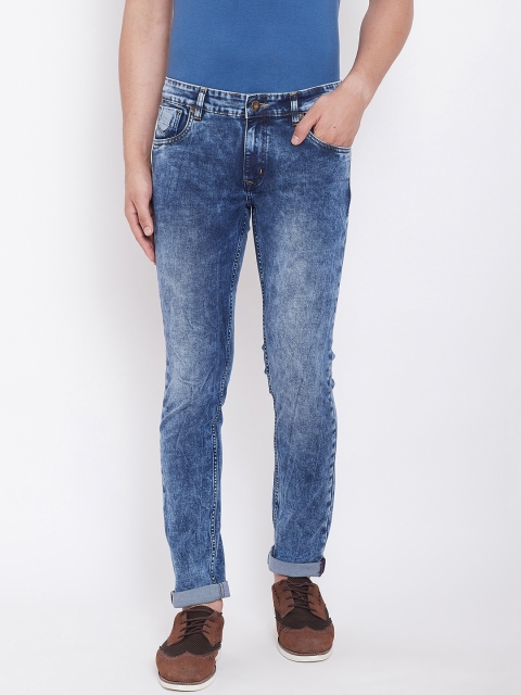 

American Archer Men Blue Slim Fit Low-Rise Clean Look Stretchable Jeans