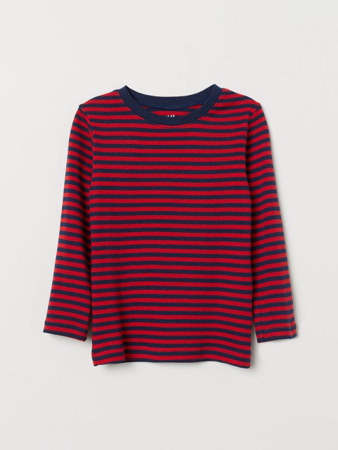 

H&M Boys Red & Navy Blue Long-Sleeved Jersey Sweatshirt