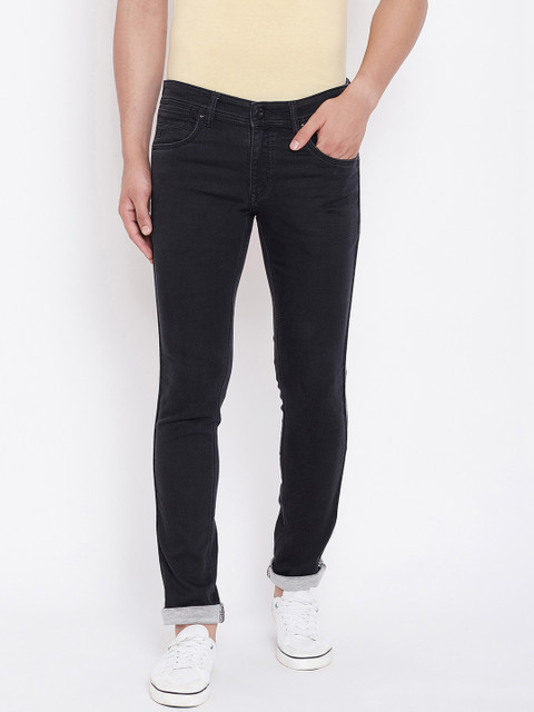 

American Archer Men Black Skinny Fit Low-Rise Clean Look Stretchable Jeans