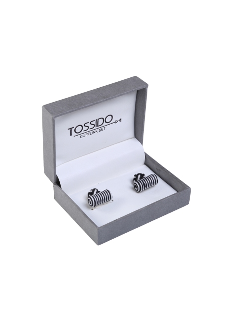 Tossido Black Geometric Cufflinks