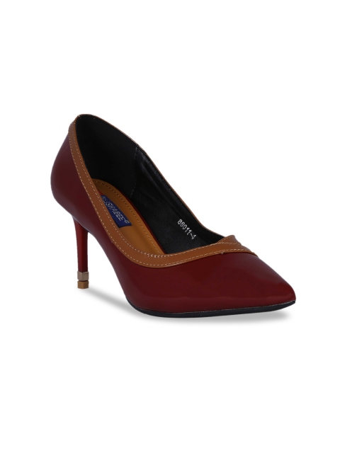 

MSC Women Maroon & Brown Colourblocked Pumps
