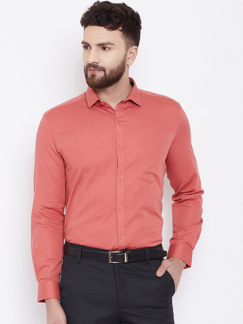 

Canary London Men Coral Smart Regular Fit Solid Formal Shirt