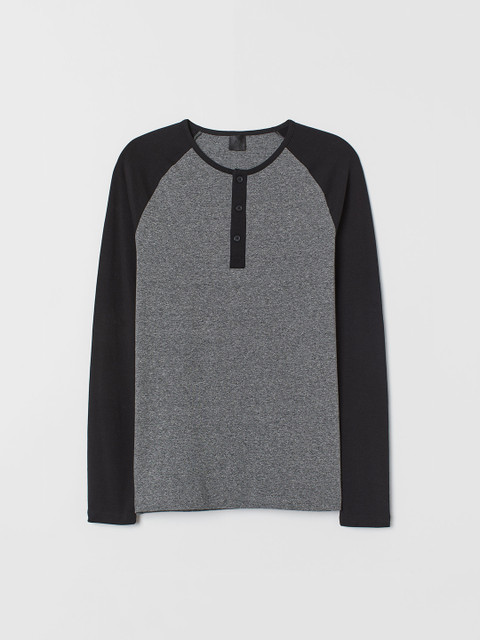 

H&M Men Long-Sleeved Top Muscle Fit Sweatshirt, Grey