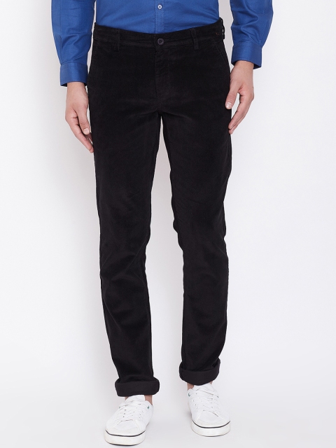 

Canary London Men Black Smart Slim Fit Solid Regular Trousers