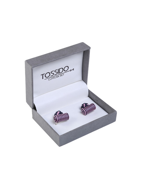 

Tossido Pink Geometric Cufflinks