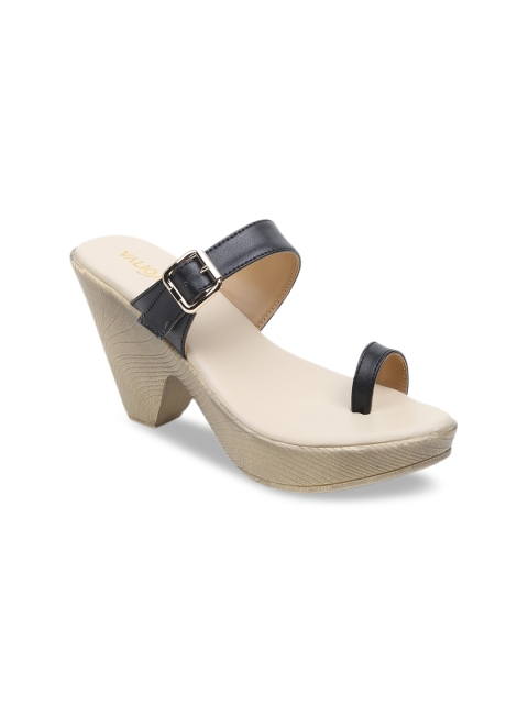 

VALIOSAA Women Black Solid Heels