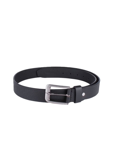 

Peseta Men Black Leather Textured Belt