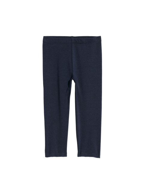 

H&M Girls Blue Solid 3/4-Length Leggings