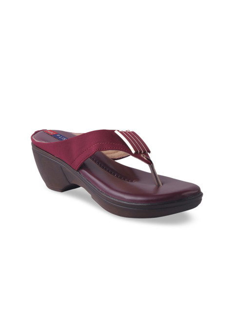 

MSC Women Maroon Solid Heels