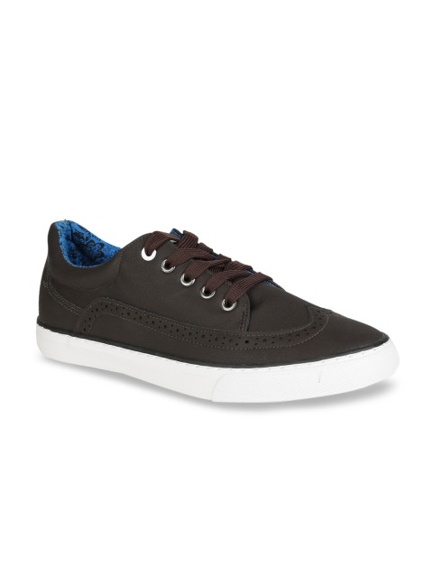 

Peter England Men Brown Solid Sneakers
