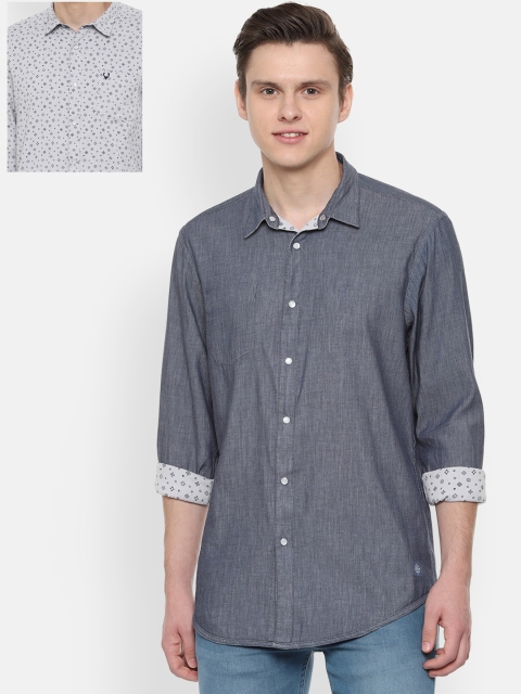 

Solly Jeans Co. Men Grey Regular Fit Printed Casual Shirt