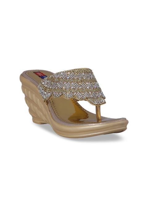 

MSC Women Gold-Toned Embellished Heels
