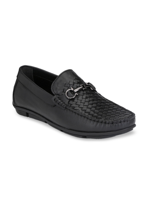 

Hitz Men Black Leather Loafers