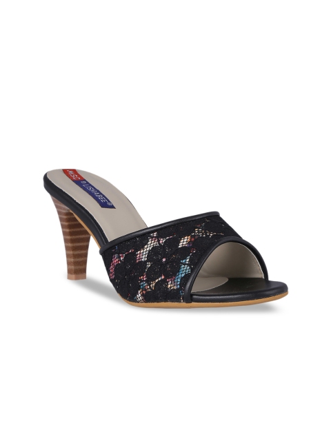 

MSC Women Black Lace Heels