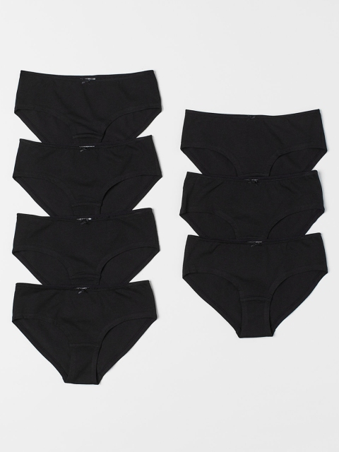 

7-pack cotton hipster briefs, Black