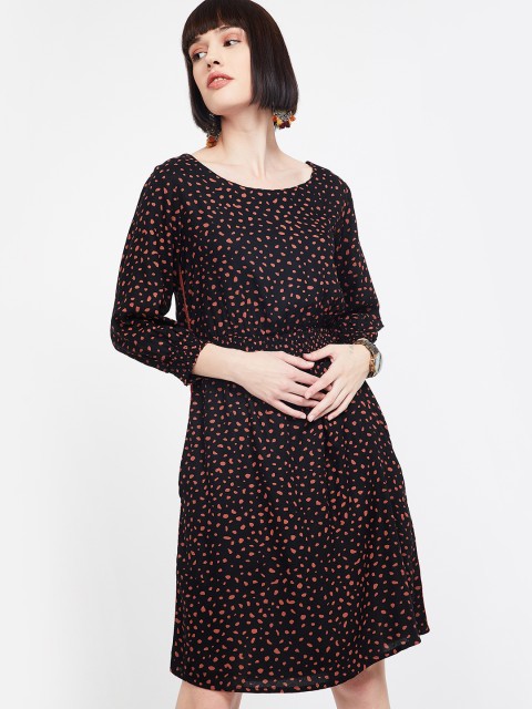 

Bossini Women Black Blouson Dress