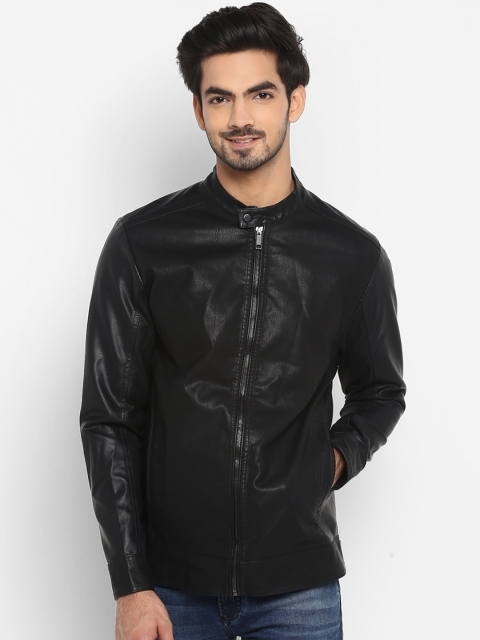 

Mufti Men Black Solid Jacket