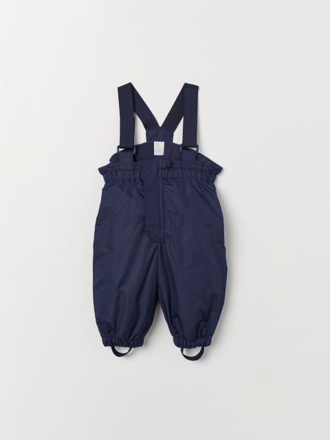 

H&M Kids Blue Solid Outdoor Trousers With Braces