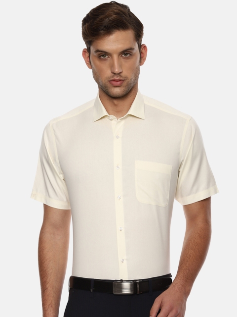 

Van Heusen Men Yellow Regular Fit Solid Formal Shirt