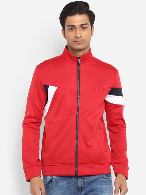 

Mufti Men Red Striped Lightweight Jacket