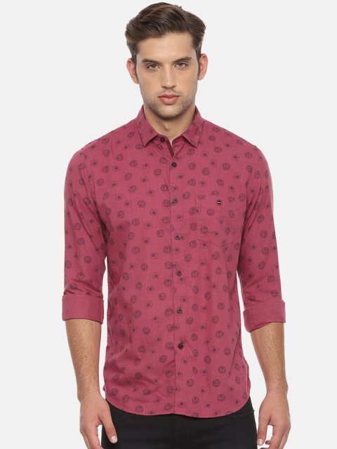 

Louis Philippe Sport Men Pink Slim Fit Printed Casual Shirt