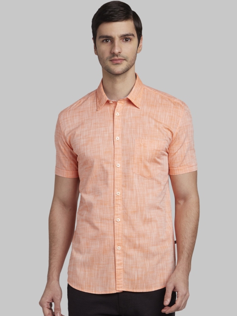 

Parx Men Orange Slim Fit Solid Casual Shirt