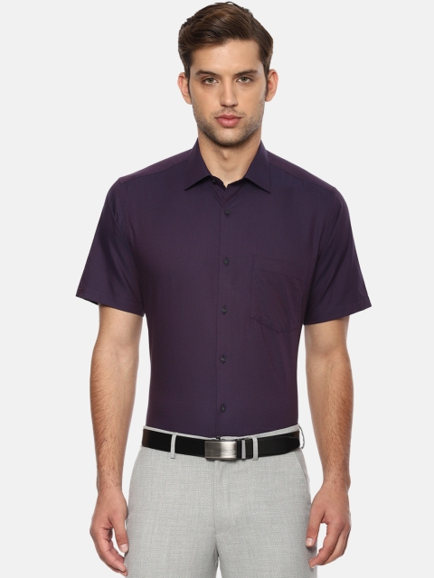 

Van Heusen Men Purple Regular Fit Self Design Formal Shirt