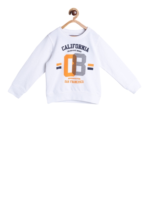 

612 league Boys White Printed Sweatshirt