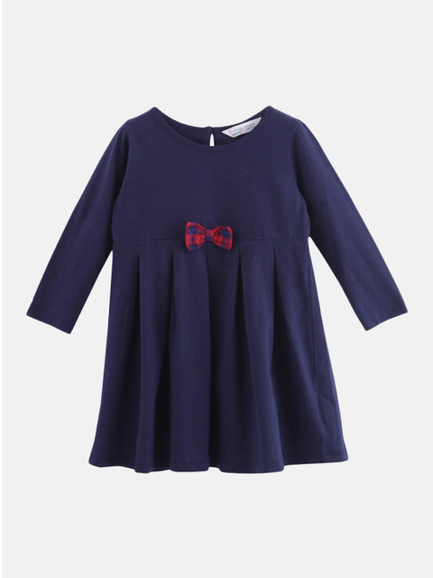 

Beebay Girls Navy Blue Solid T-shirt Dress