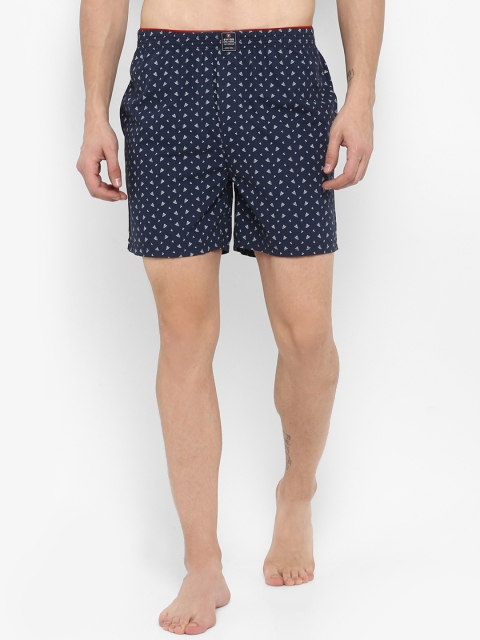 

Swiss Military Men Navy Blue Printed Pure Cotton Boxers