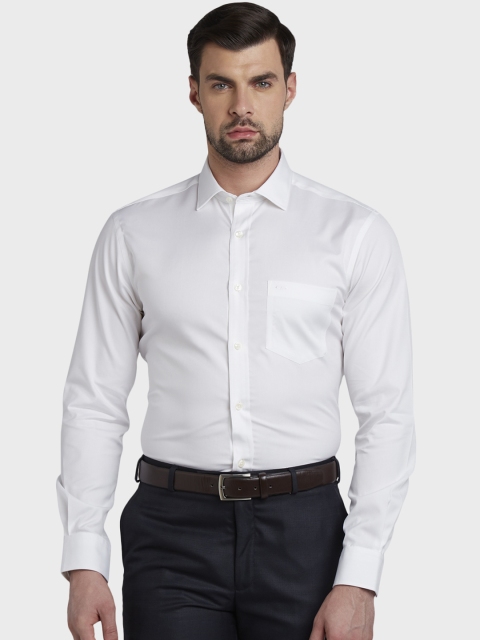 

ColorPlus Men White Slim Fit Solid Formal Shirt