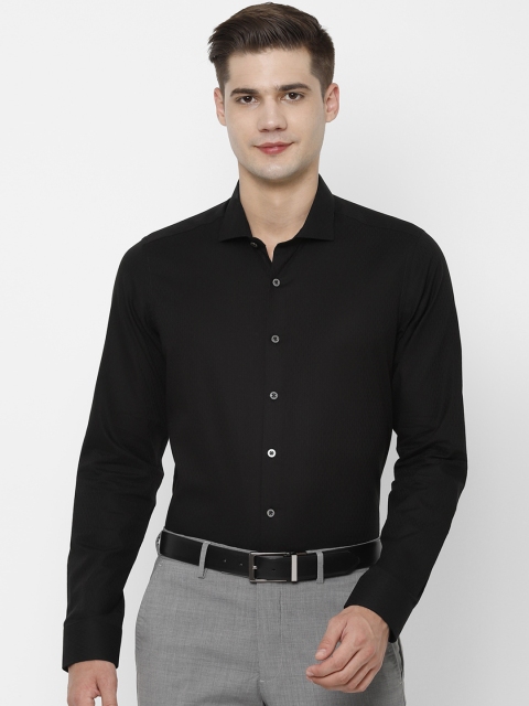 

SIMON CARTER LONDON Men Black Slim Fit Solid Formal Shirt
