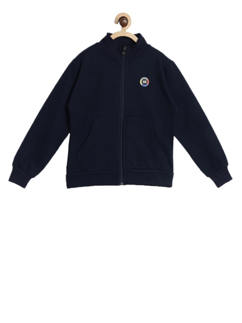 

SWEET ANGEL Kids Navy Blue Solid Sweatshirt