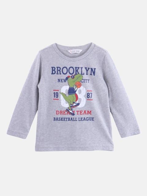

Beebay Boys Grey Printed Round Neck T-shirt