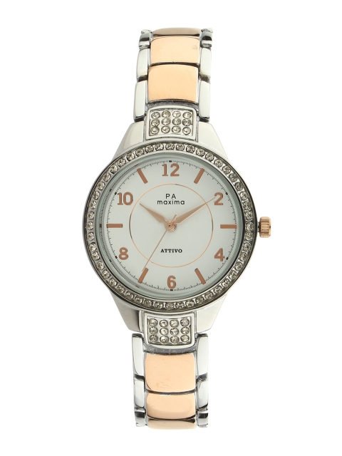 

maxima Women White Analogue Watch O-56971BMLT