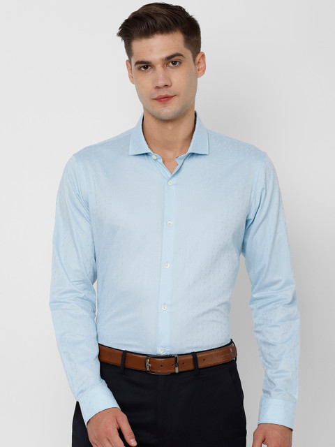 

SIMON CARTER LONDON Men Blue Regular Fit Solid Formal Shirt