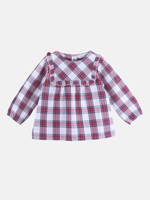 

Beebay Girls Red Checked A-Line Top