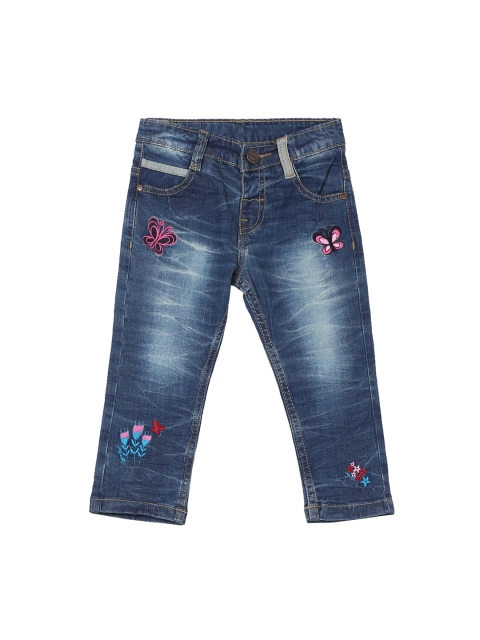 

Donuts Girls Blue Regular Fit Mid-Rise Clean Look Stretchable Jeans