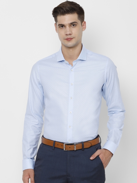 

SIMON CARTER LONDON Men Blue Slim Fit Self Design Formal Shirt