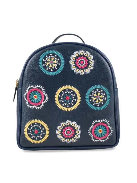 

Chumbak Women Navy Blue Geometric Backpack