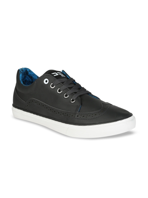 

Peter England Men Grey Solid Sneakers
