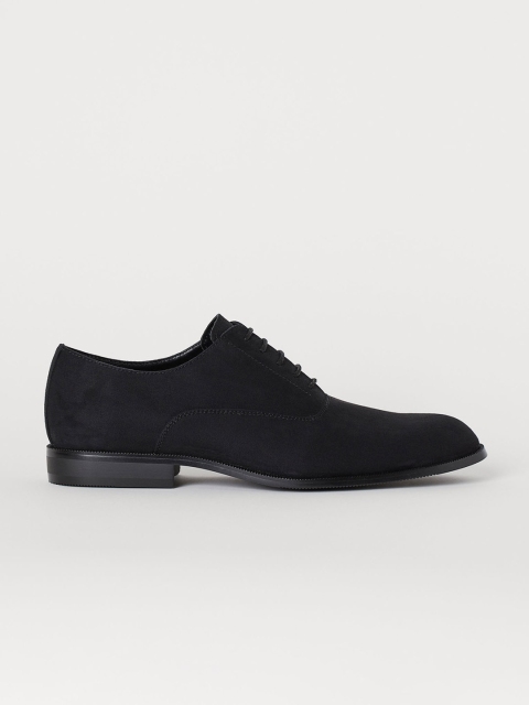 

H&M Men Black Solid Oxford Shoes