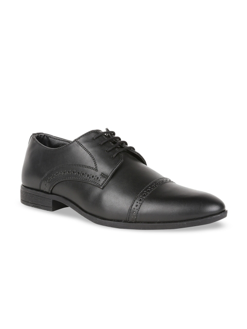 

Peter England Men Black Solid Formal Derbys